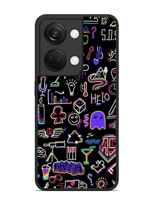 Neon Doodle Glossy Soft Edge Case for Oneplus Nord 3 (5G) Chachhi