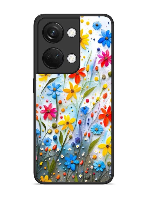 Vibrant Floral Glossy Soft Edge Case for Oneplus Nord 3 (5G) Chachhi