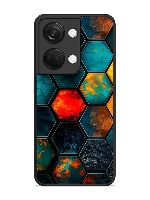 Hexagon Hive Glossy Soft Edge Case for Oneplus Nord 3 (5G) Chachhi