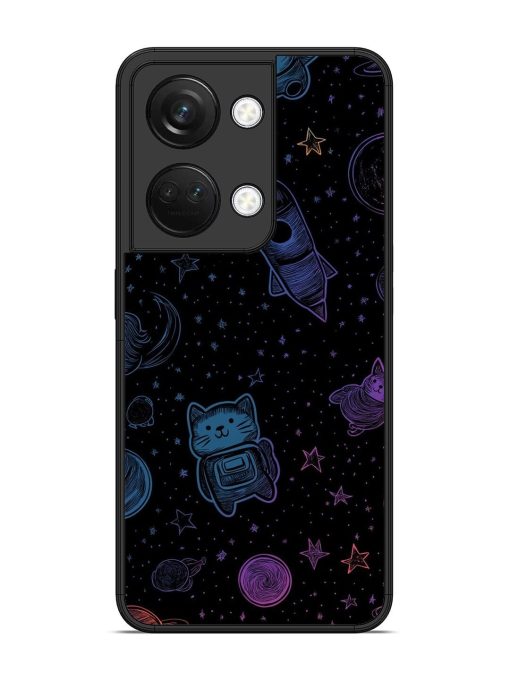 Cosmic Cat Chaos Glossy Soft Edge Case for Oneplus Nord 3 (5G) Chachhi