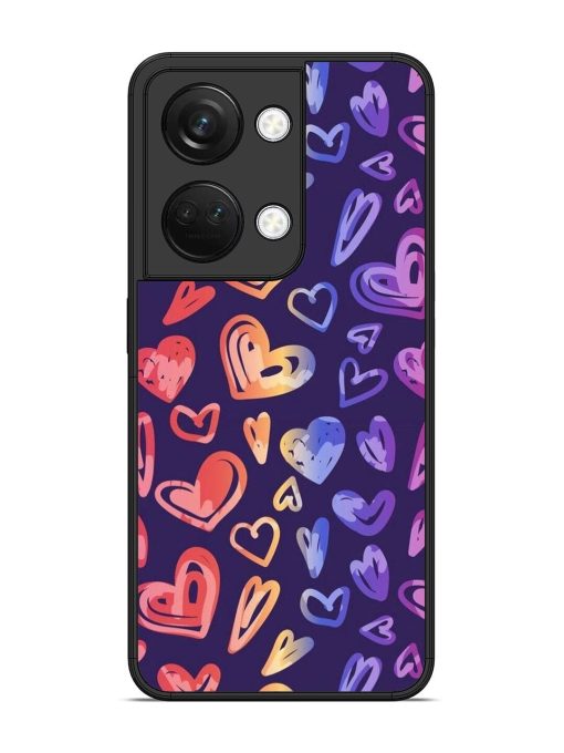 Rainbow Hearts Glossy Soft Edge Case for Oneplus Nord 3 (5G) Chachhi