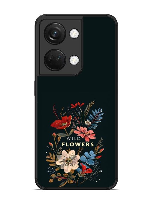 Dark Floral Glossy Soft Edge Case for Oneplus Nord 3 (5G) Chachhi