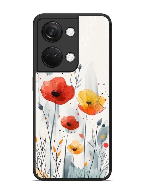 Poppy Fields Glossy Soft Edge Case for Oneplus Nord 3 (5G) Chachhi