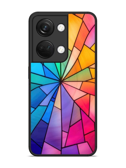 Stained Glass Kaleidoscope Of Colors Glossy Soft Edge Case for Oneplus Nord 3 (5G) Chachhi