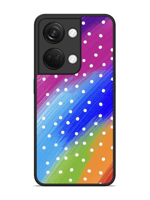 Rainbow Polka Dot Dream Glossy Soft Edge Case for Oneplus Nord 3 (5G) Chachhi