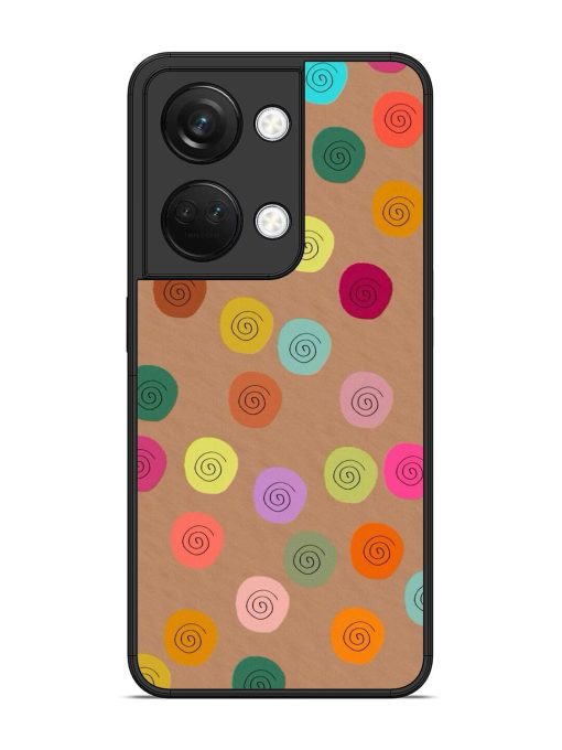 Swirly Dots On Kraft Glossy Soft Edge Case for Oneplus Nord 3 (5G) Chachhi