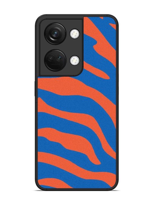 Zebra Stripes In Blue And Orange Glossy Soft Edge Case for Oneplus Nord 3 (5G) Chachhi