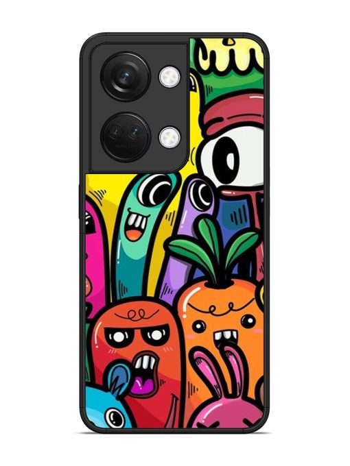 Whimsical Doodle Chaos Glossy Soft Edge Case for Oneplus Nord 3 (5G) Chachhi