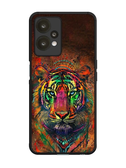 Cosmic Tiger Glossy Soft Edge Case for Oneplus Nord Ce 2 Lite (5G) Chachhi