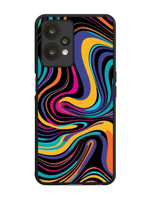 Psychedelic Swirl Glossy Soft Edge Case for Oneplus Nord Ce 2 Lite (5G) Chachhi