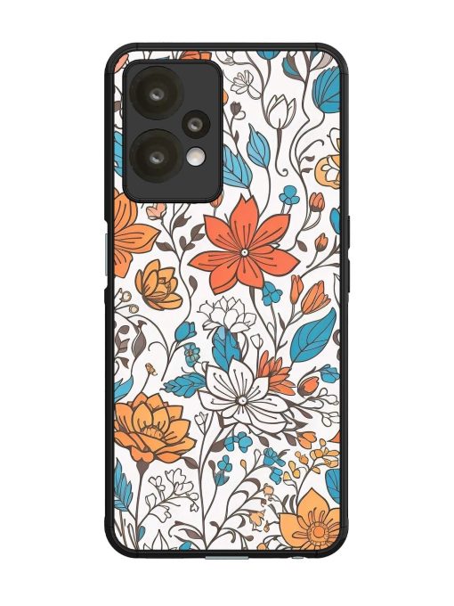 Floral Symphony Glossy Soft Edge Case for Oneplus Nord Ce 2 Lite (5G) Chachhi