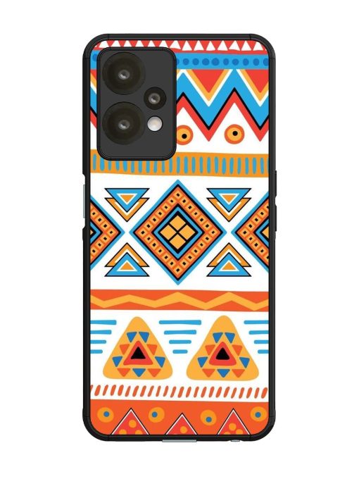 Vibrant Tribal Pattern Glossy Soft Edge Case for Oneplus Nord Ce 2 Lite (5G) Chachhi