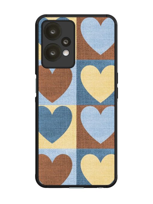 Hearts On Canvas Glossy Soft Edge Case for Oneplus Nord Ce 2 Lite (5G) Chachhi