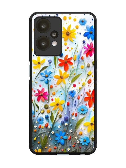 Vibrant Floral Glossy Soft Edge Case for Oneplus Nord Ce 2 Lite (5G) Chachhi