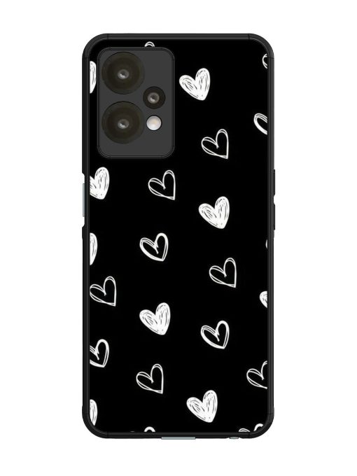 Scattered Hearts Glossy Soft Edge Case for Oneplus Nord Ce 2 Lite (5G) Chachhi