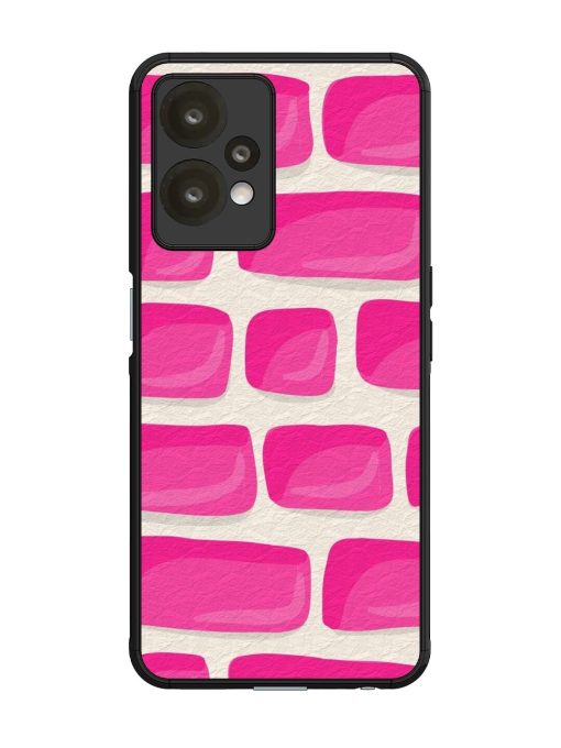 Pink Brick Wall Glossy Soft Edge Case for Oneplus Nord Ce 2 Lite (5G) Chachhi