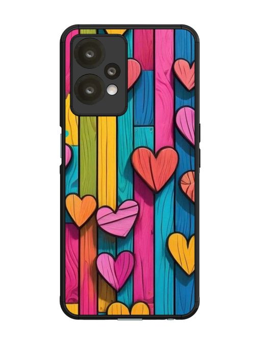 Rainbow Of Hearts Glossy Soft Edge Case for Oneplus Nord Ce 2 Lite (5G) Chachhi