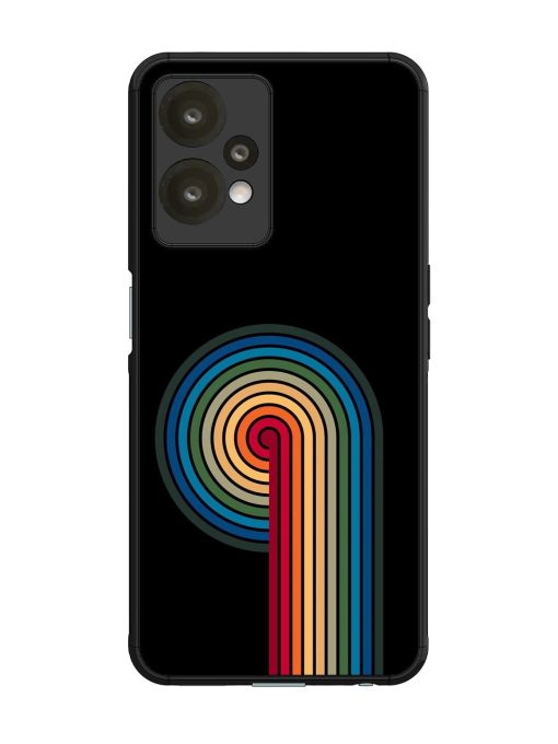 Rainbow Ripple Glossy Soft Edge Case for Oneplus Nord Ce 2 Lite (5G) Chachhi