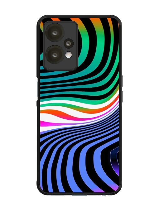 Psychedelic Waves Glossy Soft Edge Case for Oneplus Nord Ce 2 Lite (5G) Chachhi