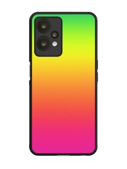 Rainbow Gradient Glossy Soft Edge Case for Oneplus Nord Ce 2 Lite (5G) Chachhi