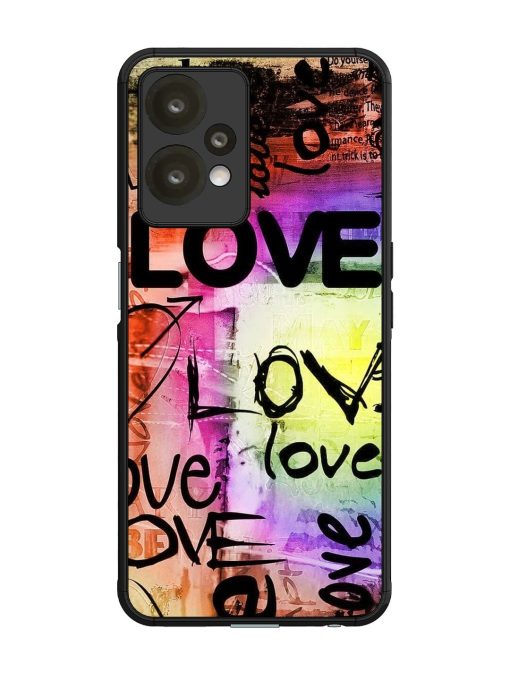 Love Graffiti Glossy Soft Edge Case for Oneplus Nord Ce 2 Lite (5G) Chachhi