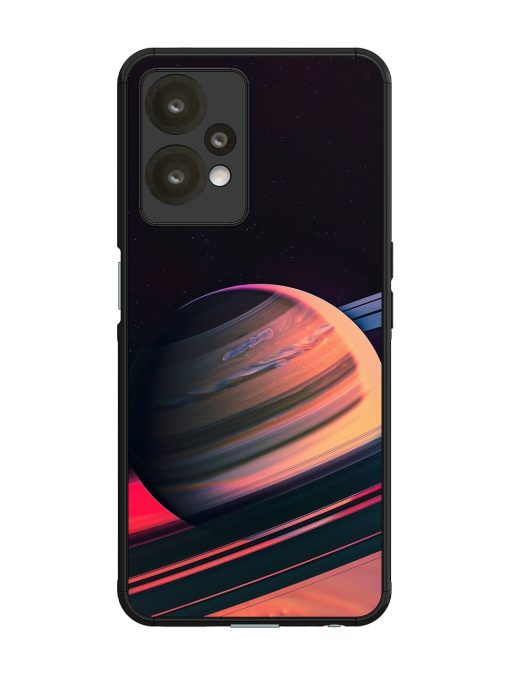 Neon Saturn Glossy Soft Edge Case for Oneplus Nord Ce 2 Lite (5G) Chachhi