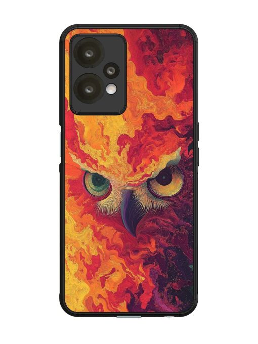 Fiery Owl Glossy Soft Edge Case for Oneplus Nord Ce 2 Lite (5G) Chachhi