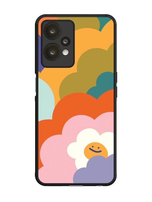 Happy Flower Power Glossy Soft Edge Case for Oneplus Nord Ce 2 Lite (5G) Chachhi