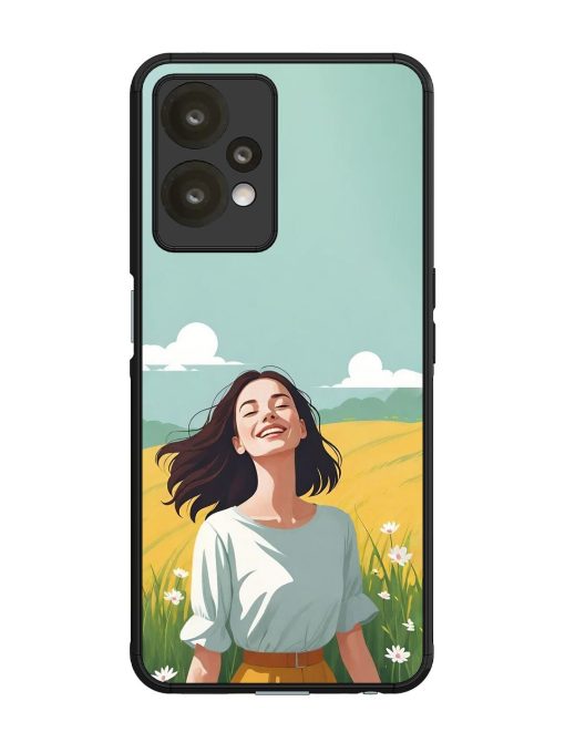 Girl Graffiti Glossy Soft Edge Case for Oneplus Nord Ce 2 Lite (5G) Chachhi