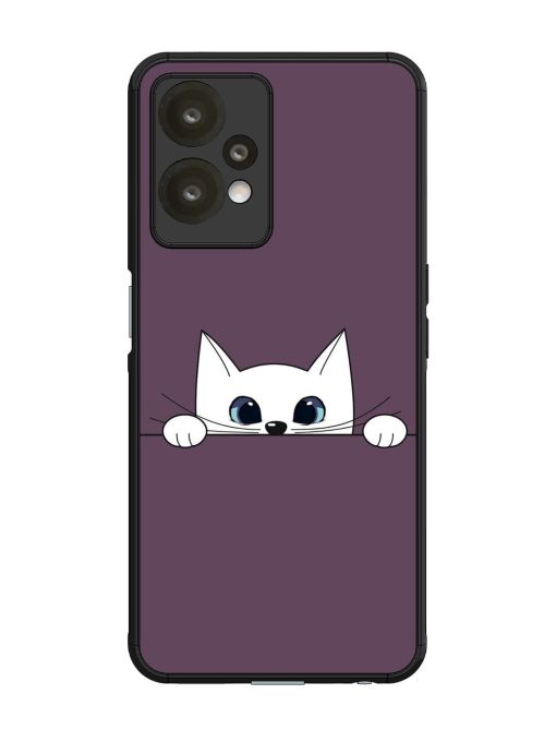 Peek-A-Boo Kitty Glossy Soft Edge Case for Oneplus Nord Ce 2 Lite (5G) Chachhi