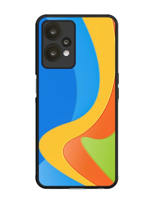 Curvy Color Cascade Glossy Soft Edge Case for Oneplus Nord Ce 2 Lite (5G) Chachhi