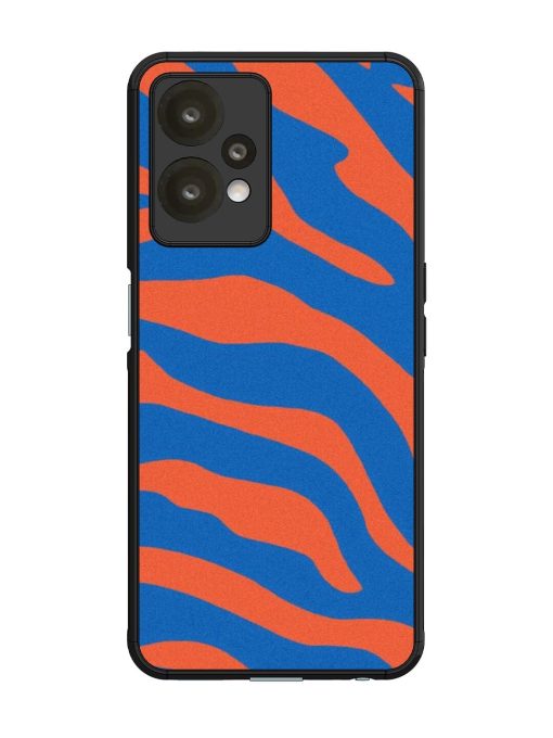 Zebra Stripes In Blue And Orange Glossy Soft Edge Case for Oneplus Nord Ce 2 Lite (5G) Chachhi