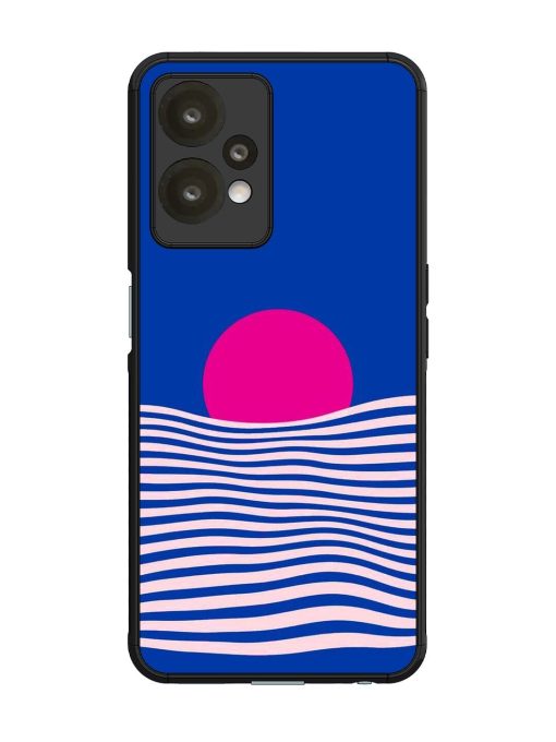 Pink Sunset Over Blue Waves Glossy Soft Edge Case for Oneplus Nord Ce 2 Lite (5G) Chachhi