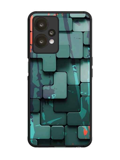 Abstract Geometric Mosaic Glossy Soft Edge Case for Oneplus Nord Ce 2 Lite (5G) Chachhi