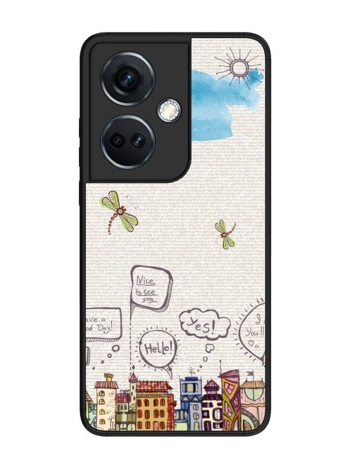 Doodle City Glossy Soft Edge Case for Oneplus Nord Ce 3 (5G) Chachhi