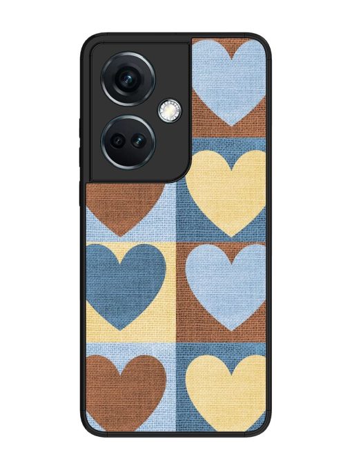 Hearts On Canvas Glossy Soft Edge Case for Oneplus Nord Ce 3 (5G) Chachhi