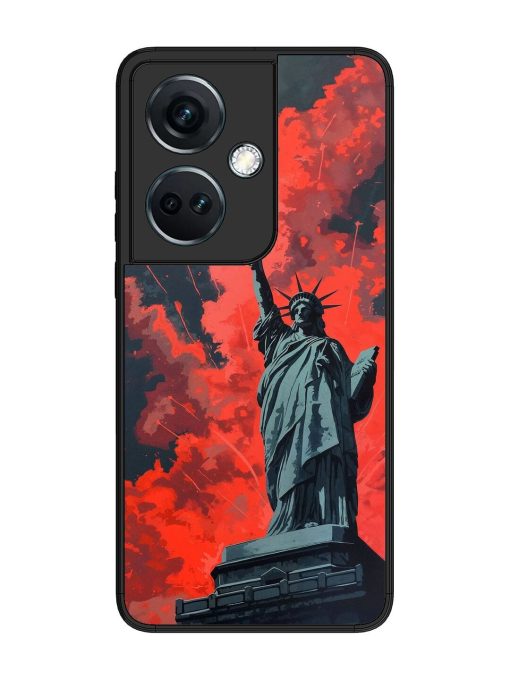 Lady Liberty'S Firework Finale Glossy Soft Edge Case for Oneplus Nord Ce 3 (5G) Chachhi