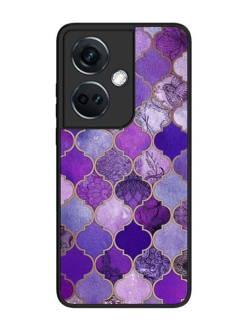 Purple Mosaic Magic Glossy Soft Edge Case for Oneplus Nord Ce 3 (5G) Chachhi