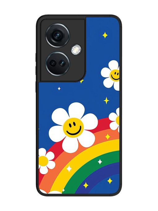 Happy Daisies And Rainbow Sky Glossy Soft Edge Case for Oneplus Nord Ce 3 (5G) Chachhi