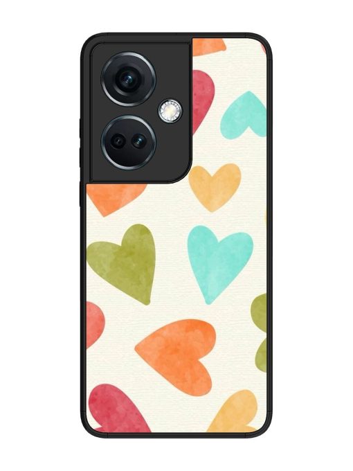 Watercolor Hearts Glossy Soft Edge Case for Oneplus Nord Ce 3 (5G)