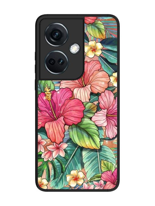 Tropical Tapestry Glossy Soft Edge Case for Oneplus Nord Ce 3 (5G) Chachhi