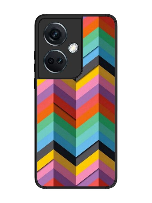 Colorful Zigzag Glossy Soft Edge Case for Oneplus Nord Ce 3 (5G) Chachhi