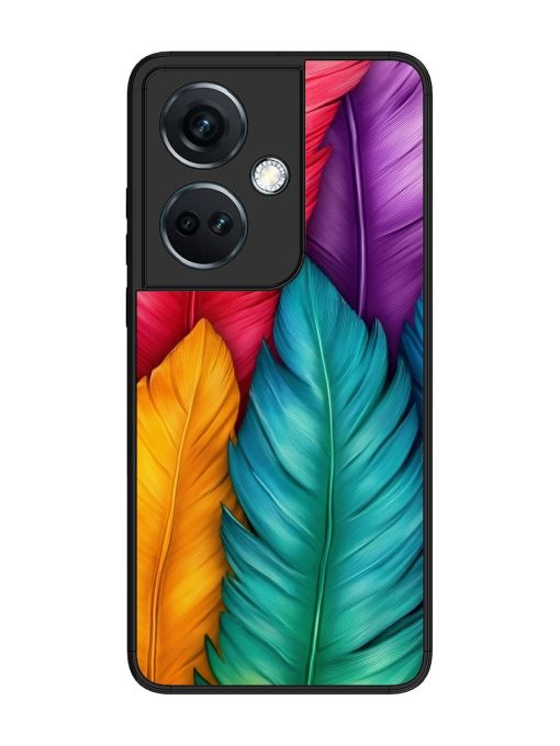 Rainbow Feathers Glossy Soft Edge Case for Oneplus Nord Ce 3 (5G) Chachhi