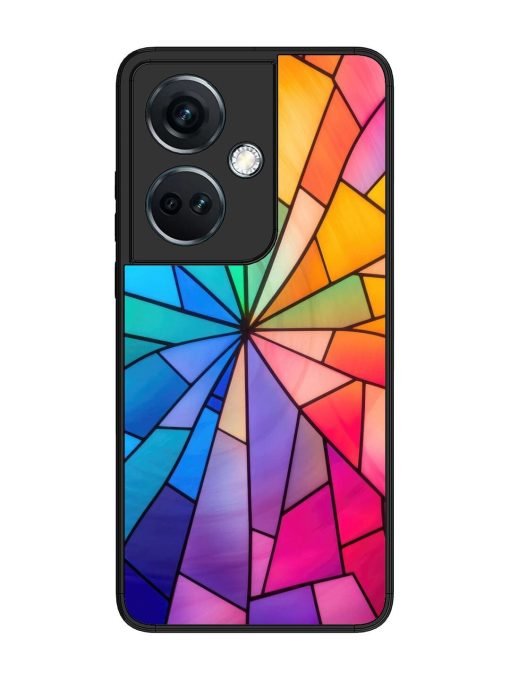 Stained Glass Kaleidoscope Of Colors Glossy Soft Edge Case for Oneplus Nord Ce 3 (5G) Chachhi