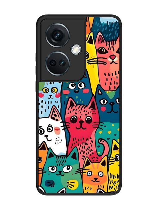 Feline Frenzy Glossy Soft Edge Case for Oneplus Nord Ce 3 (5G) Chachhi