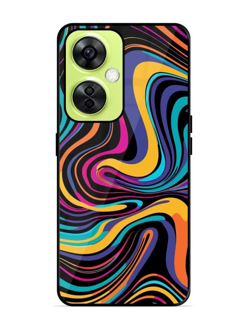 Psychedelic Swirl Glossy Soft Edge Case for Oneplus Nord Ce 3 Lite (5G) Chachhi