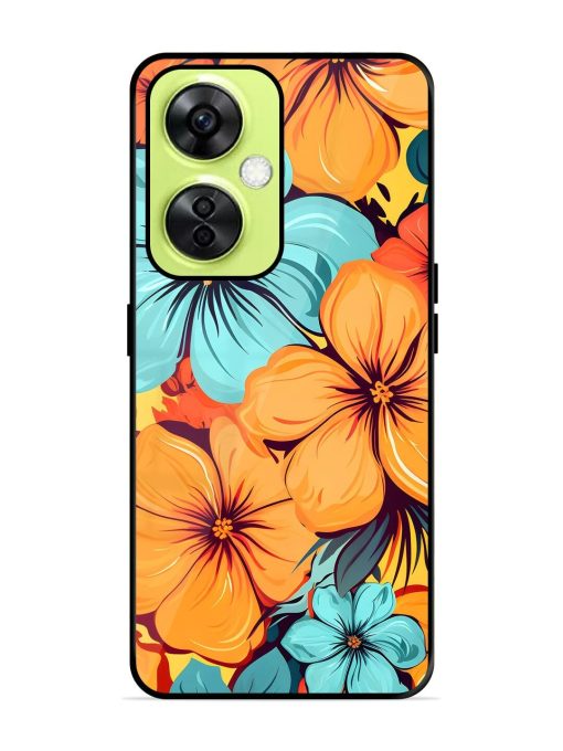 Tropical Bloom Glossy Soft Edge Case for Oneplus Nord Ce 3 Lite (5G) Chachhi