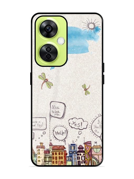 Doodle City Glossy Soft Edge Case for Oneplus Nord Ce 3 Lite (5G) Chachhi