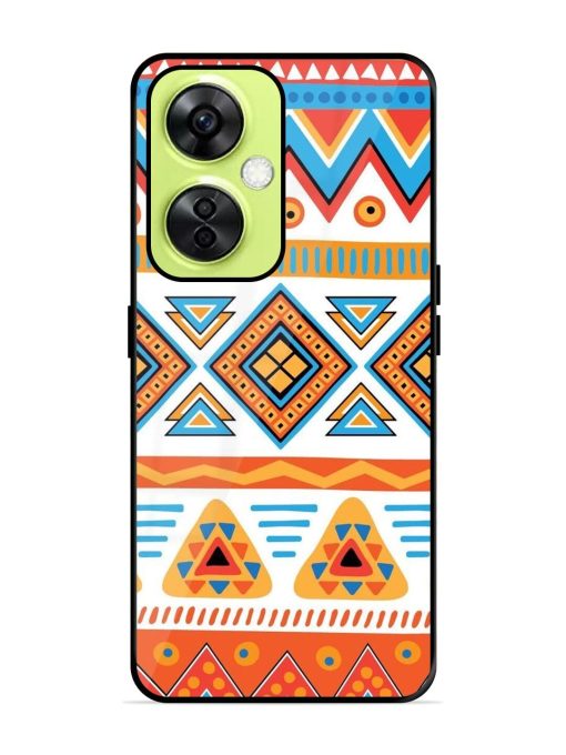 Vibrant Tribal Pattern Glossy Soft Edge Case for Oneplus Nord Ce 3 Lite (5G) Chachhi