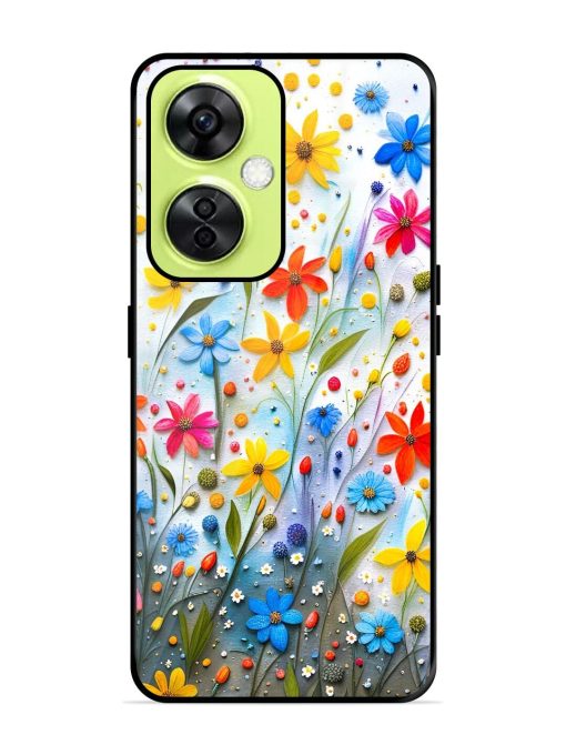 Vibrant Floral Glossy Soft Edge Case for Oneplus Nord Ce 3 Lite (5G) Chachhi